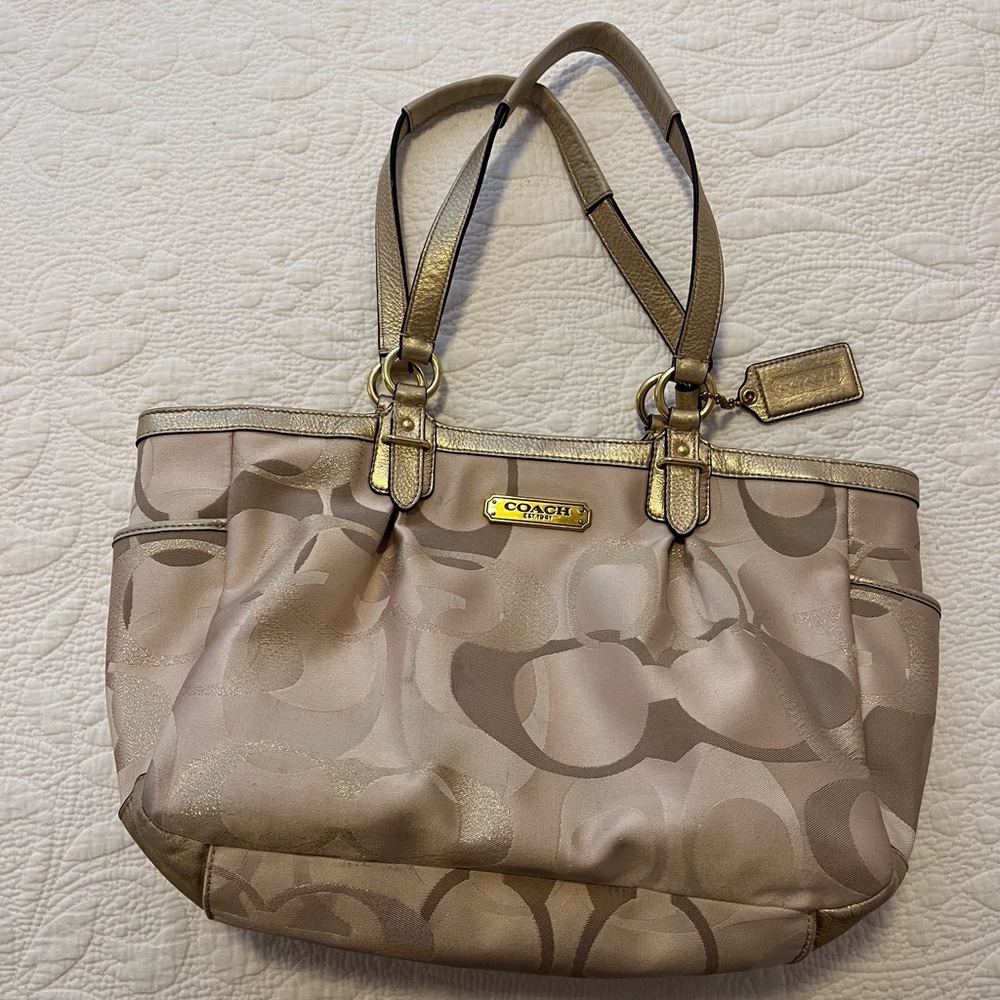 Coach bag, cream color